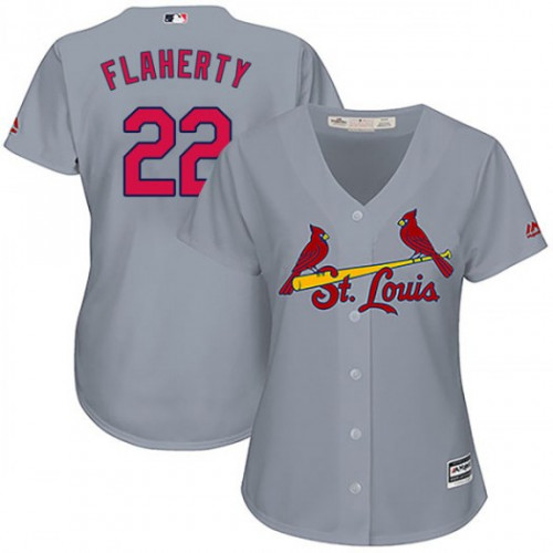 Cardinals #22 Jack Flaherty Grey Road Women's Stitched MLB Jersey